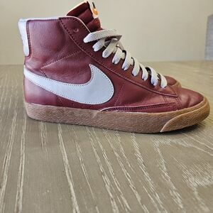 Nike Blazer Mid 73 Premium Burgundy  Sneakers Size 6.5